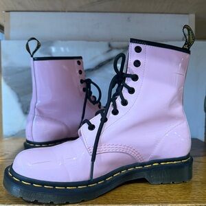 Dr. Martens Glossy Pink Combat Boots